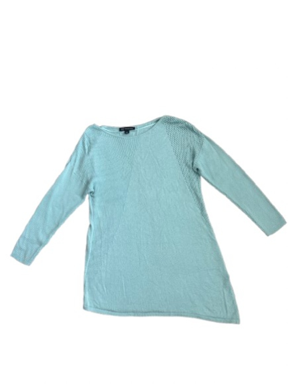 INC International Concepts Multi Detail Panel Asymmetric Hem 3/4 Sleeve Top